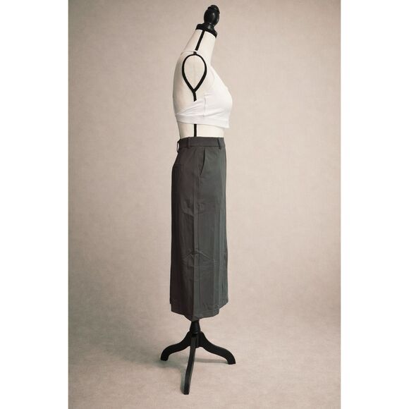 Halara Wear-Resistant High Waisted Split Midi Ponte Roma Work Skirt After Dark - Picture 3 of 9